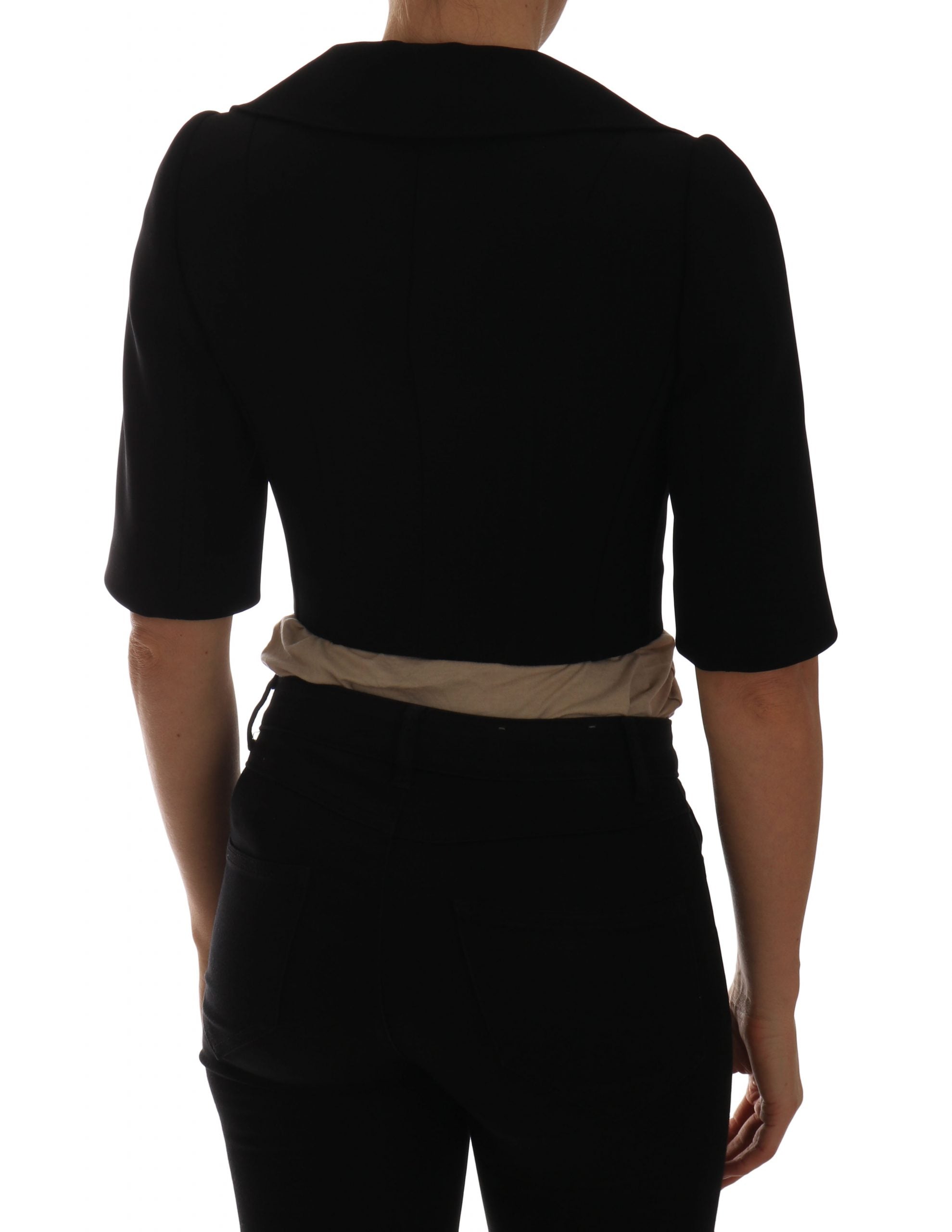 Dolce & Gabbana Black Short Croped Jacket Blazer - PreLoved & Luxe