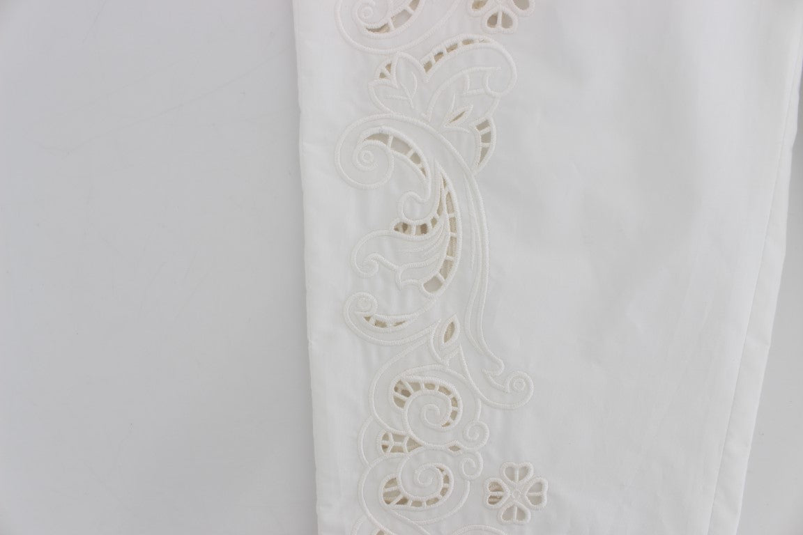 Dolce & Gabbana White Floral Cutout Dress Sicily Pants - PreLoved & Luxe