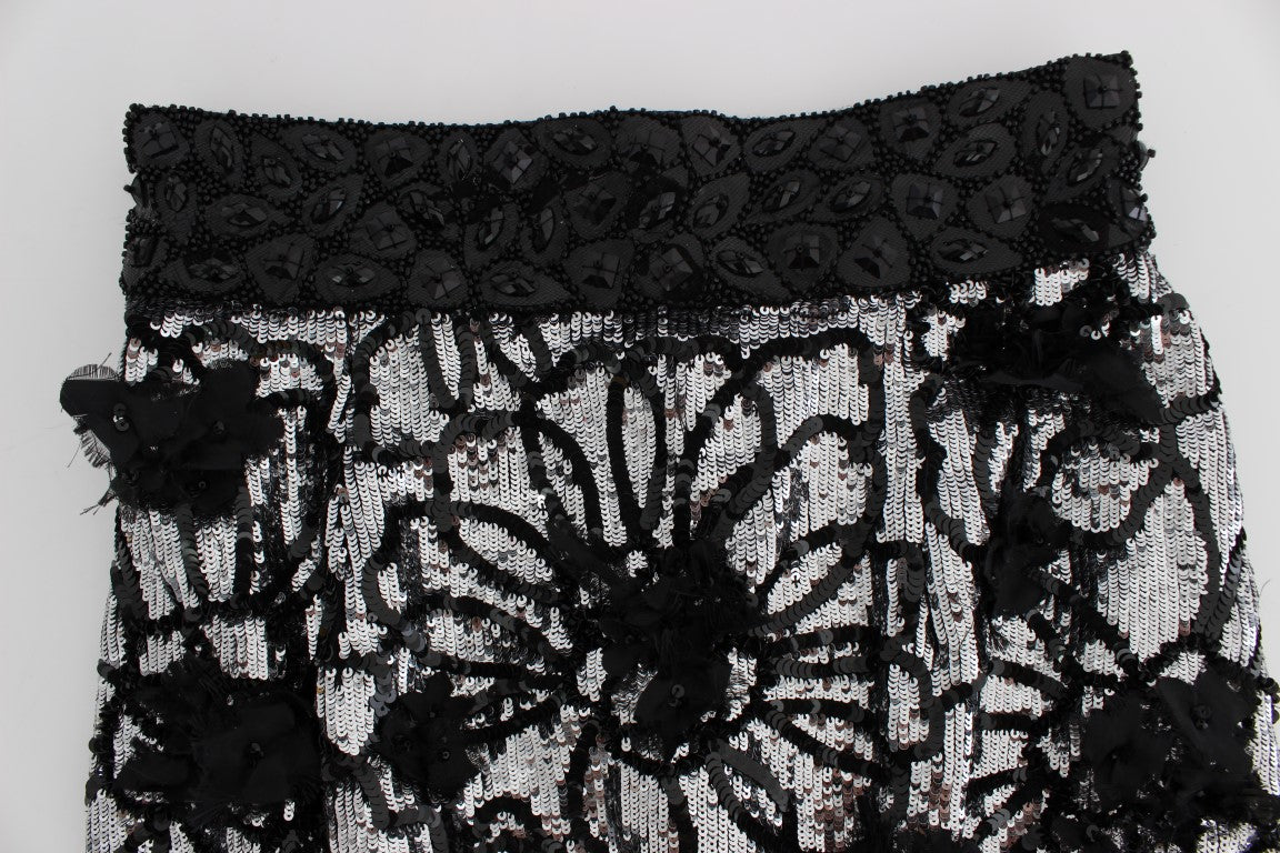 Dolce & Gabbana Black Crystal Sequined Mini Shorts - PreLoved & Luxe
