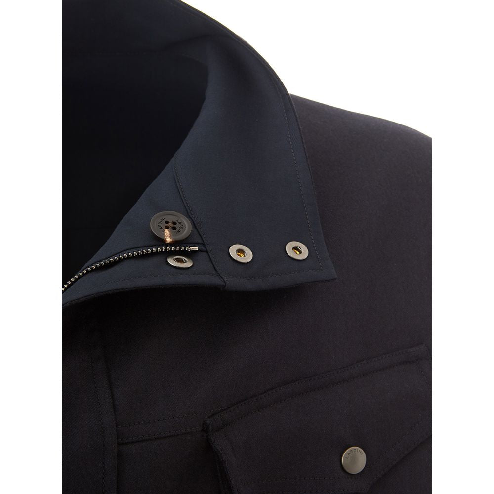 Lardini Blue Wool Coat