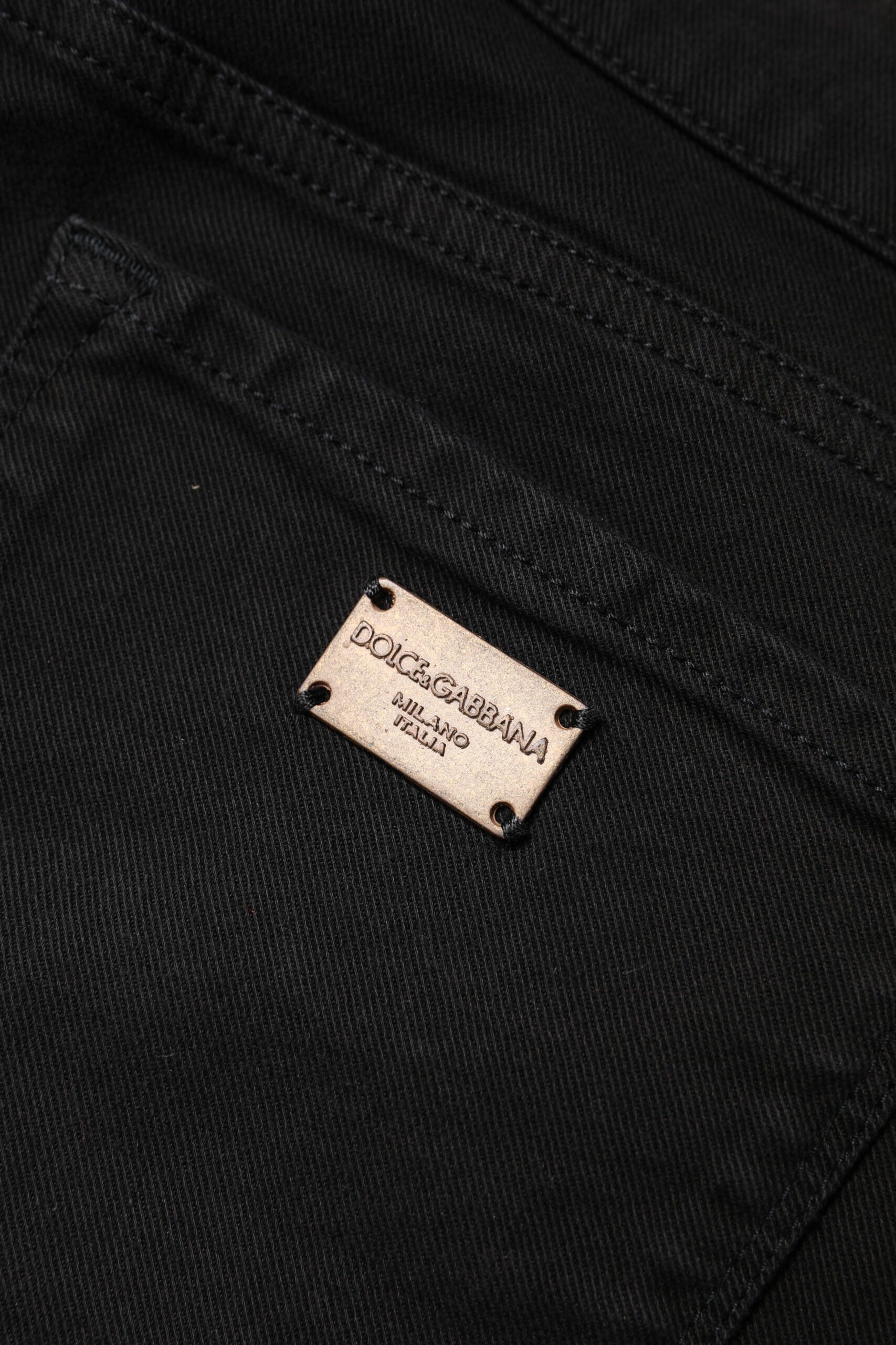 Pre-Owned Dolce & Gabbana Black Cotton Mid Waisted Skinny Denim Jeans