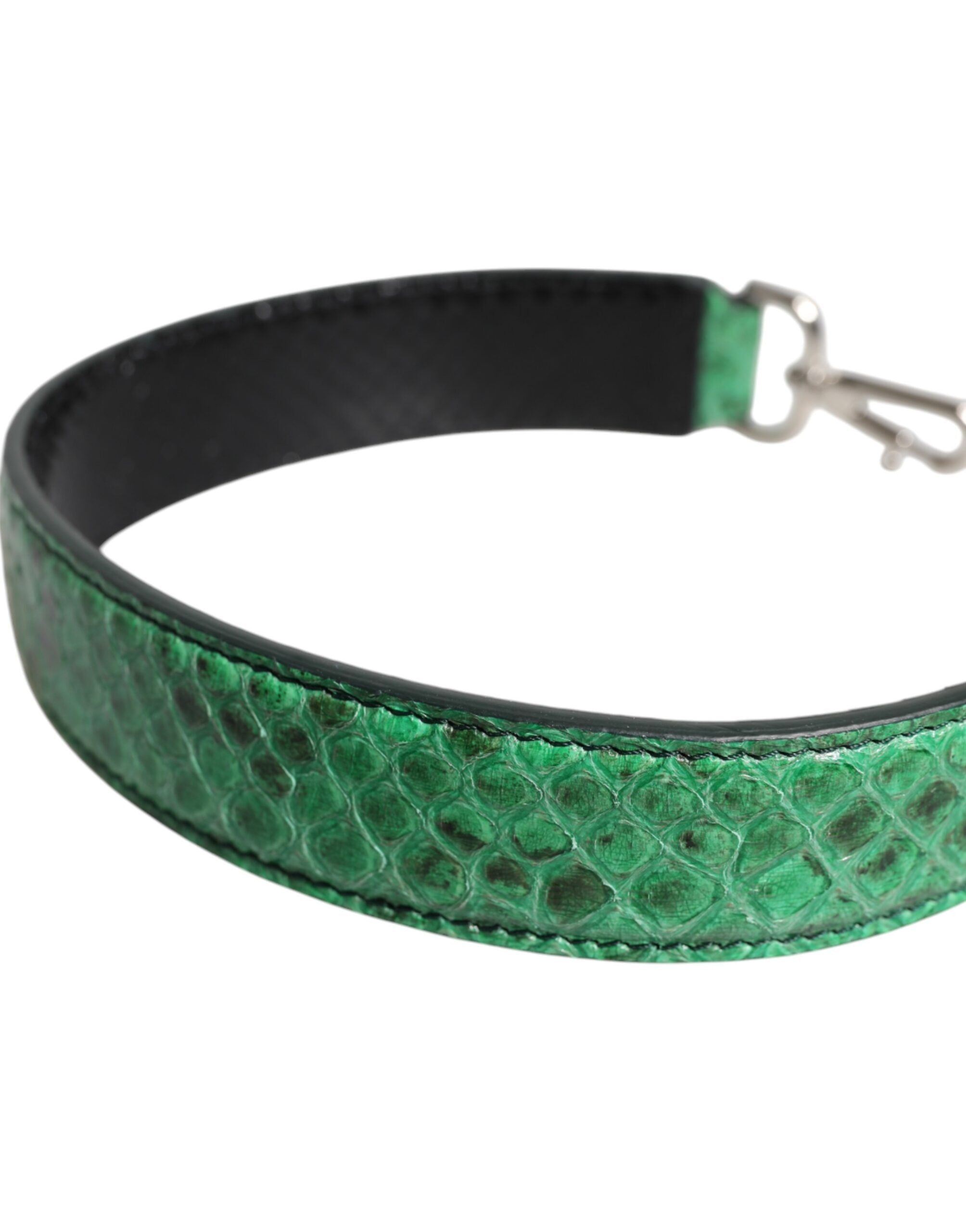 Dolce & Gabbana Black Green Exotic Leather Bag Shoulder Strap