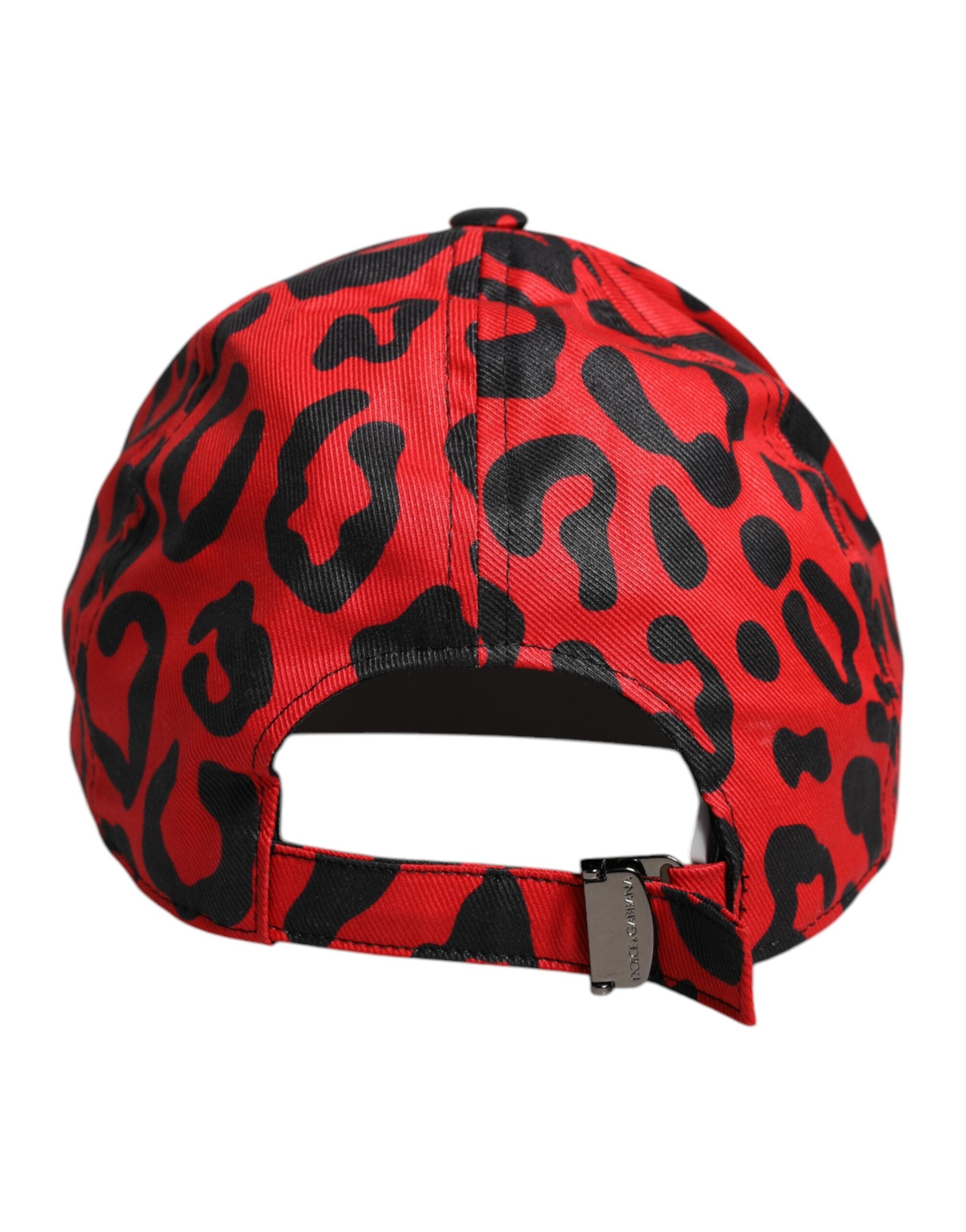 Dolce & Gabbana Red Cotton 6 Panels Women Baseball Cap