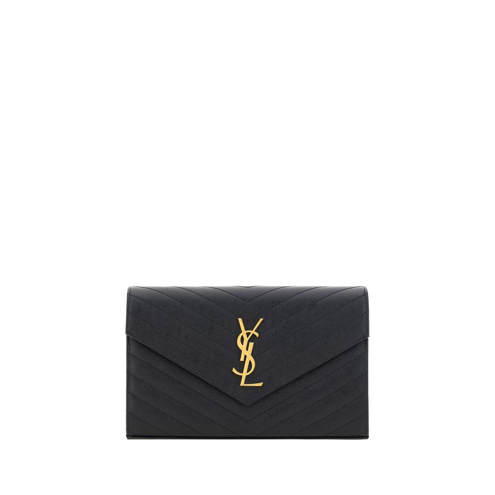 Saint Laurent Black Leather Shoulder Bag
