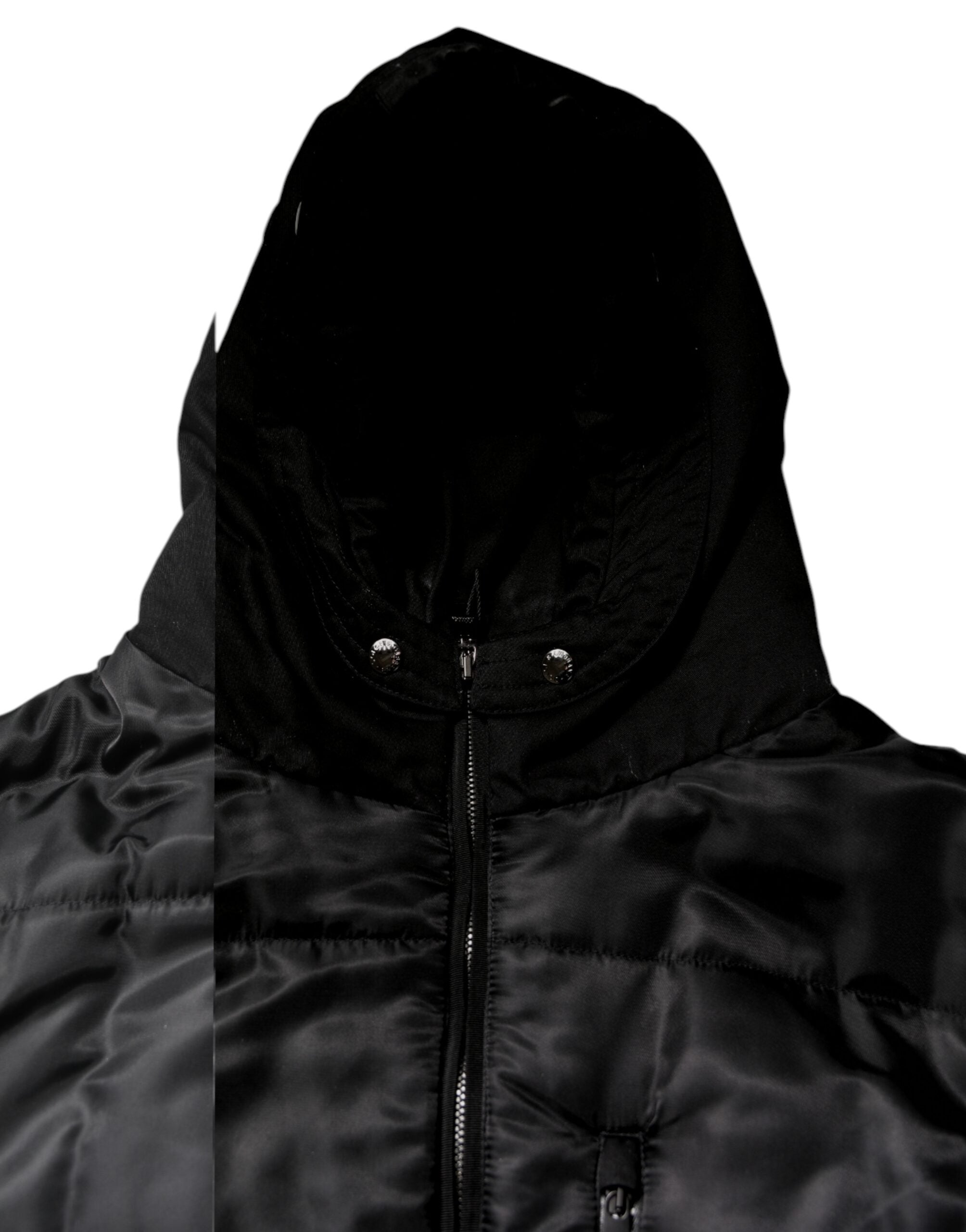 Pre-Owned Dolce & Gabbana Black Hooded Parka Coat Winter Jacket