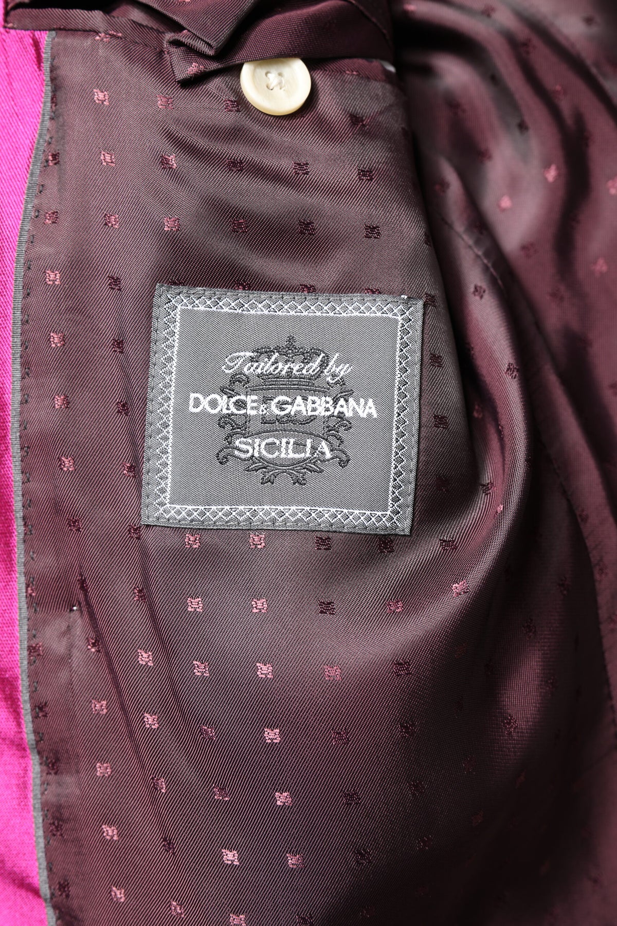 Pre-Owned Dolce & Gabbana Pink SICILIA Double Breasted 3 Piece Suit Men's - New with Defect