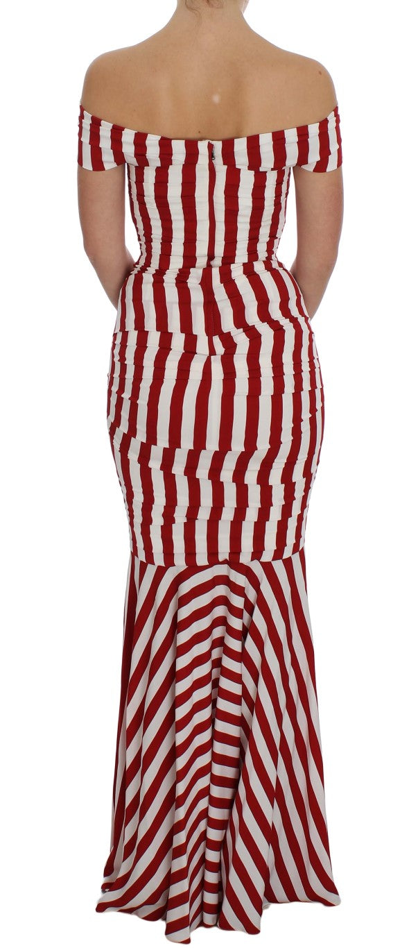 Dolce & Gabbana Red White Silk Stretch Dress - PreLoved & Luxe