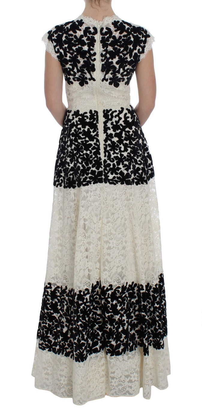 Dolce & Gabbana Floral Lace Ricamo Long Ball Maxi Dress - PreLoved & Luxe