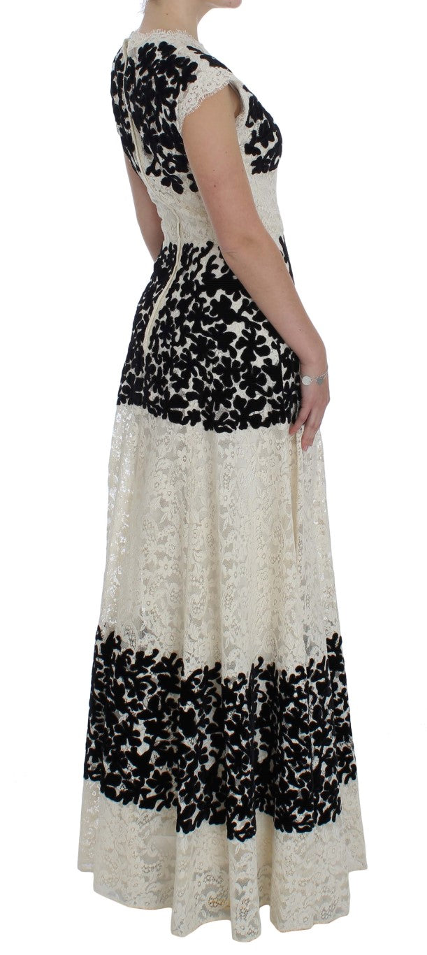 Dolce & Gabbana Floral Lace Ricamo Long Ball Maxi Dress - PreLoved & Luxe