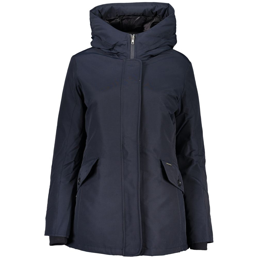 Woolrich Navy Hooded Windbreaker Jacket