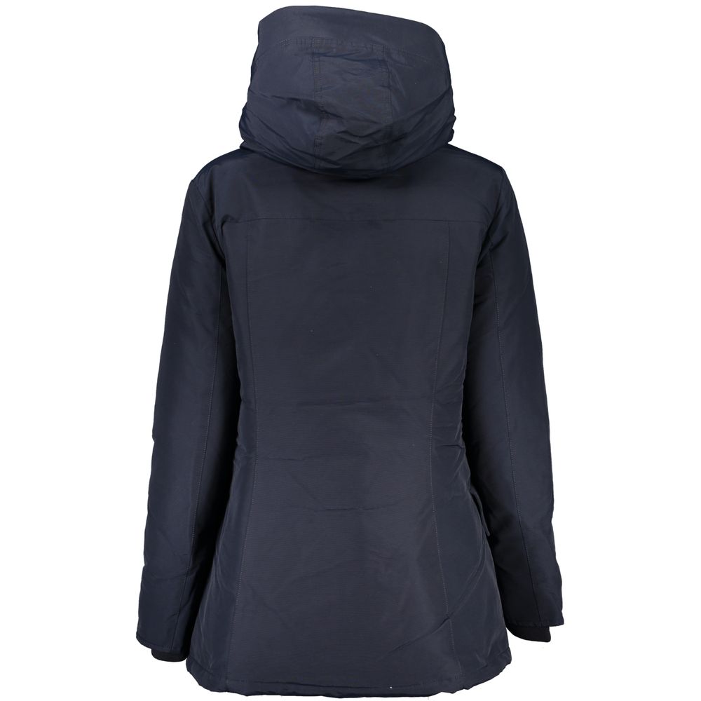 Woolrich Navy Hooded Windbreaker Jacket