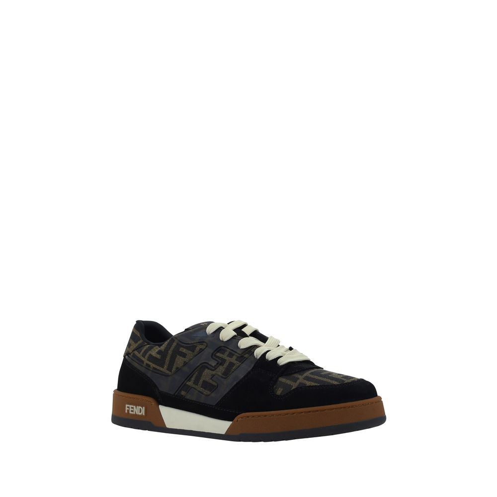 Fendi Multicolor Leather Low Top Sneakers