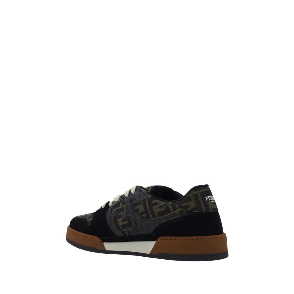 Fendi Multicolor Leather Low Top Sneakers