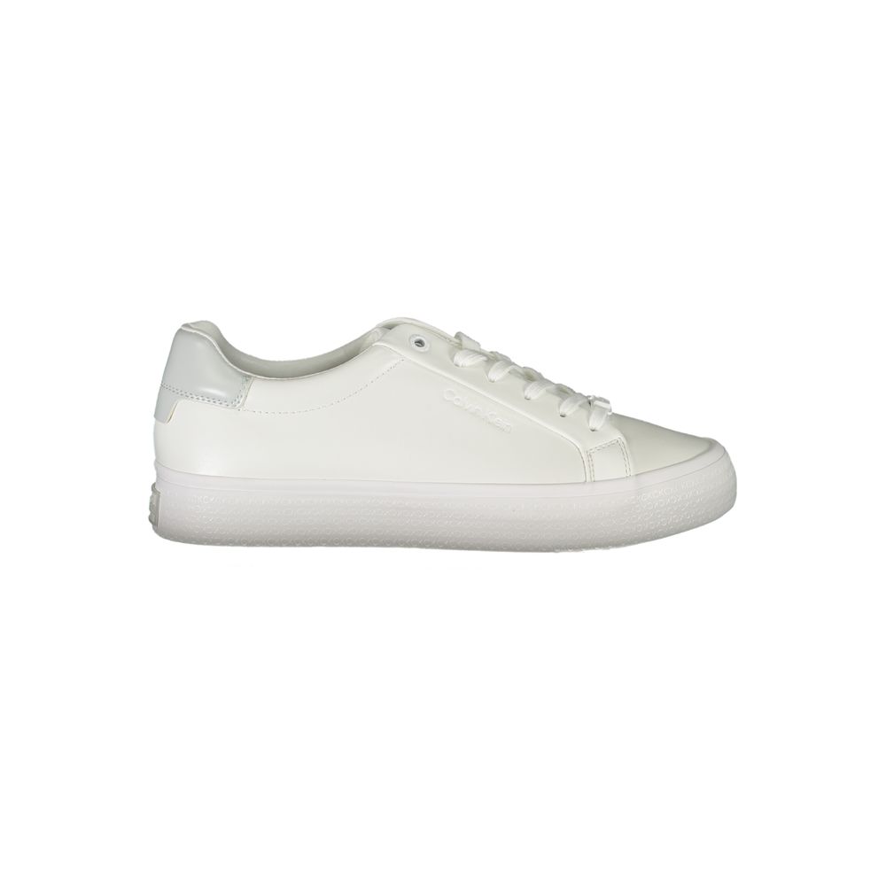 New Calvin Klein White Leather Women Sneaker