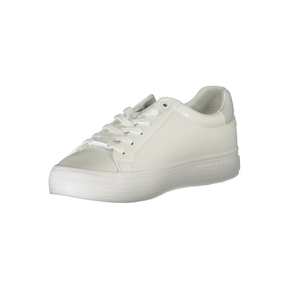 New Calvin Klein White Leather Women Sneaker