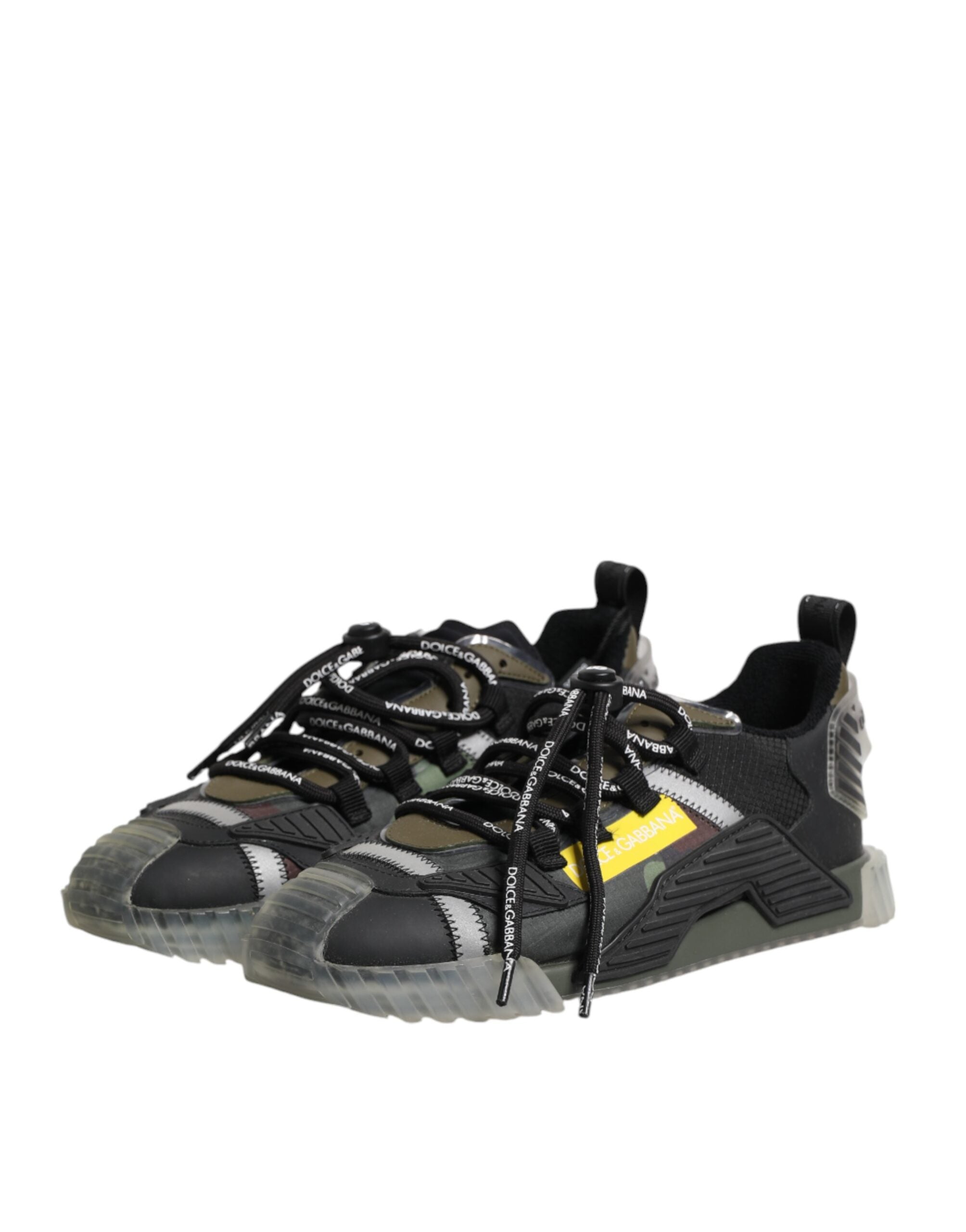 Dolce & Gabbana Multicolor Lace Up Low Top NS1 Sneakers Shoes