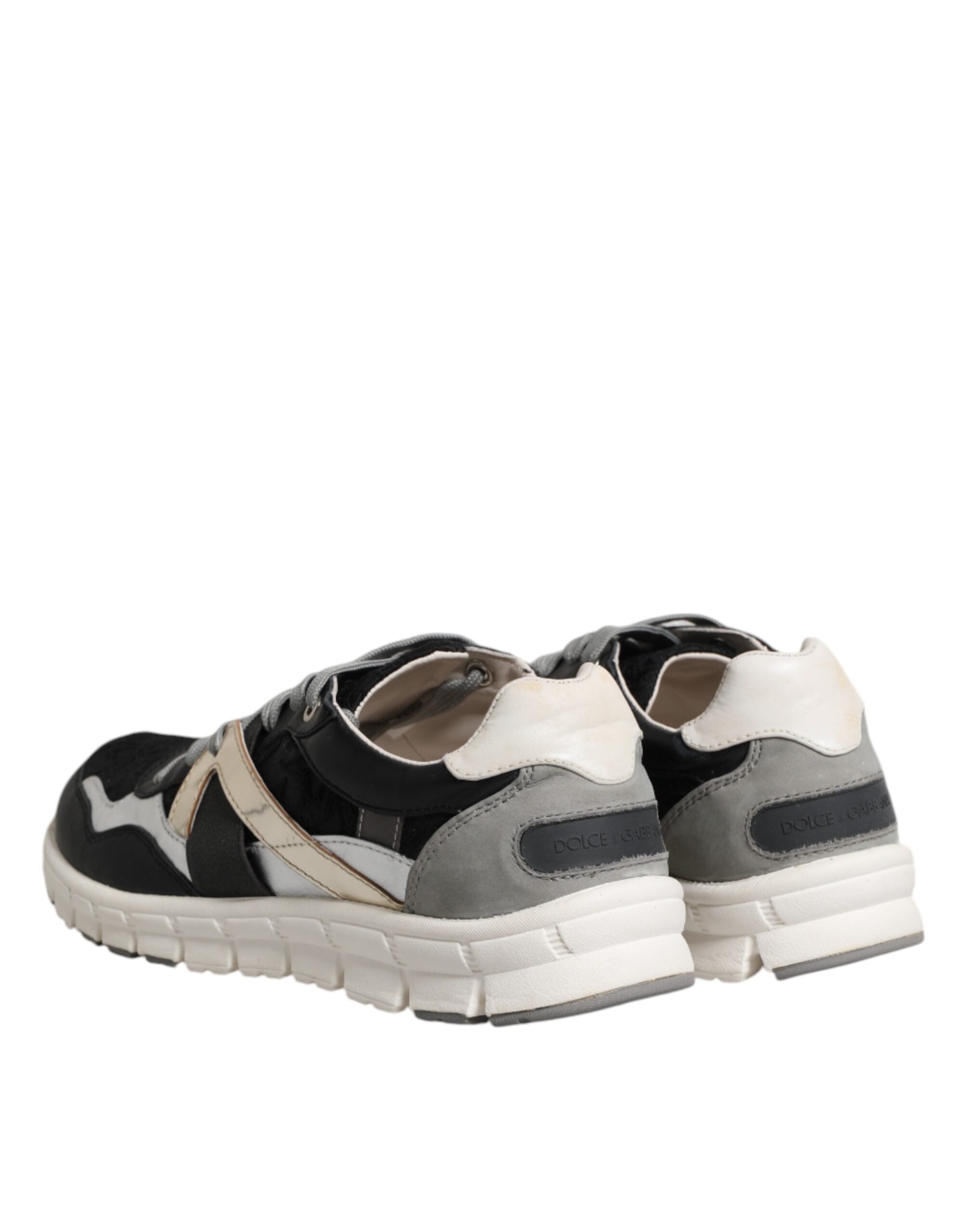 Dolce & Gabbana Multicolor Suede Low Top Men Sneaker Shoes