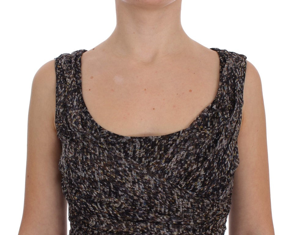 Dolce & Gabbana Dark Silk Shift Gown Full Length Dress - PreLoved & Luxe