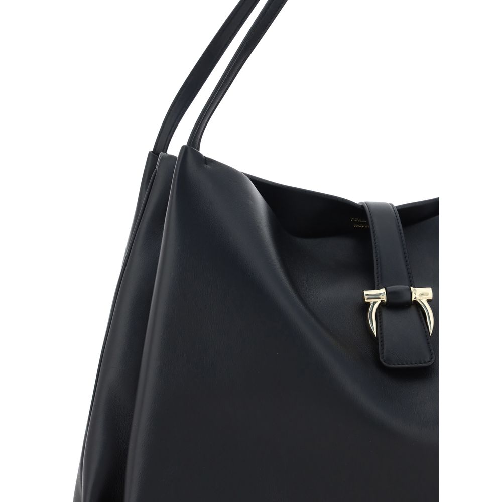 Ferragamo Black Leather Handbag