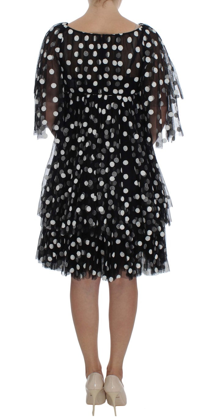 Dolce & Gabbana Black White Polka Dotted Ruffled Dress - PreLoved & Luxe