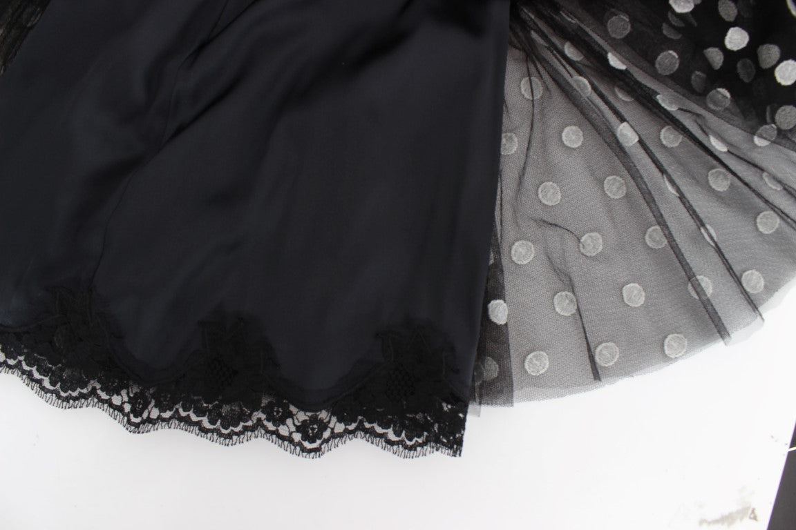 Dolce & Gabbana Black White Polka Dotted Ruffled Dress - PreLoved & Luxe