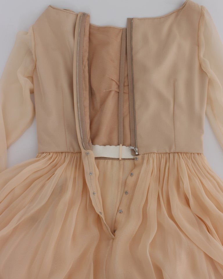 Dolce & Gabbana Beige Silk Ball Gown Full Length Dress - PreLoved & Luxe