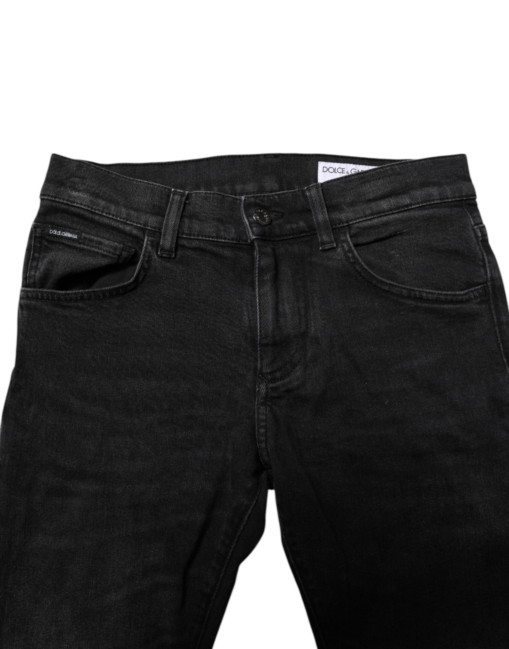 Pre-Owned Dolce & Gabbana Black Cotton Skinny Men Denim Jeans