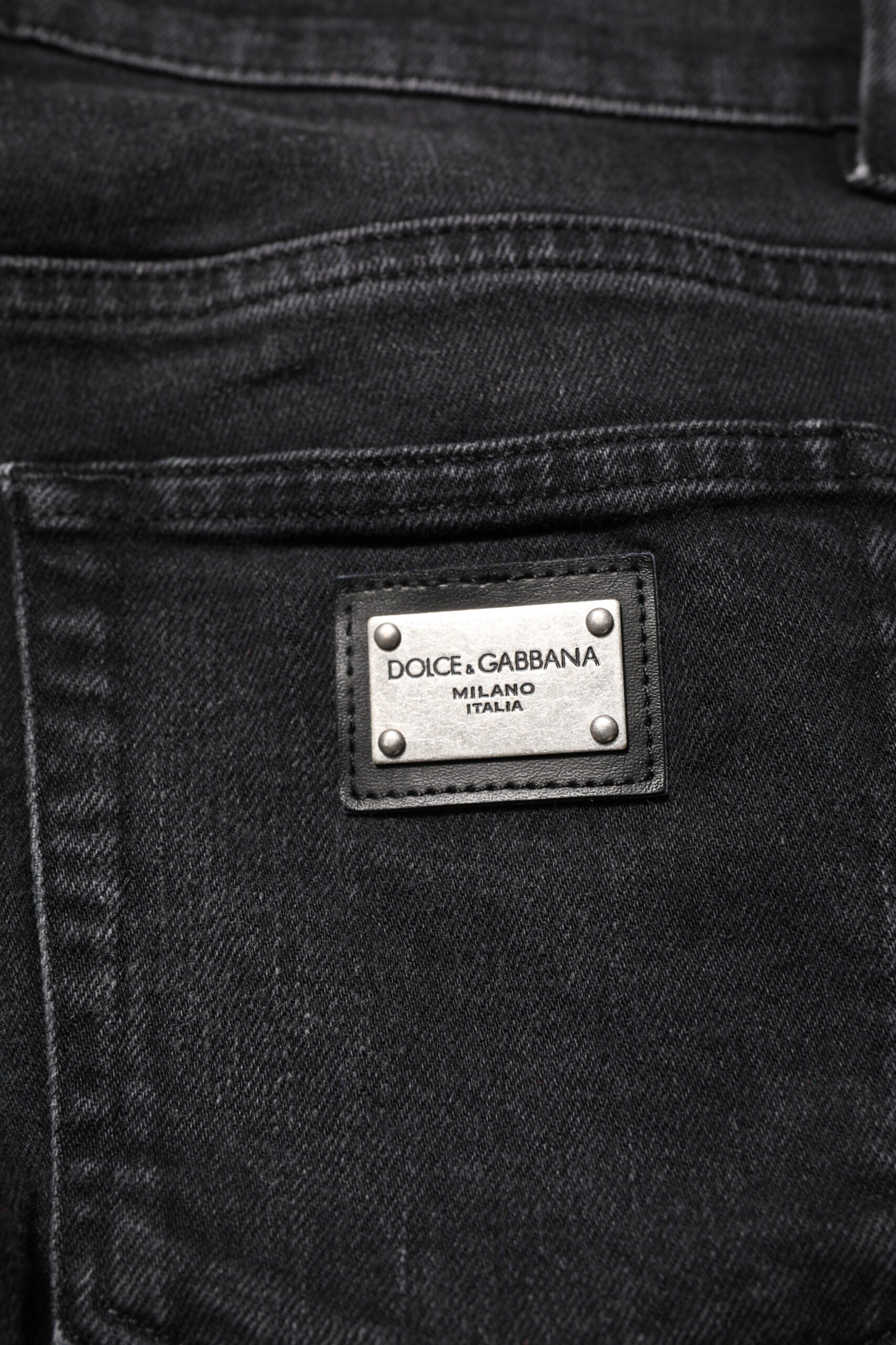 Pre-Owned Dolce & Gabbana Black Cotton Skinny Men Denim Jeans