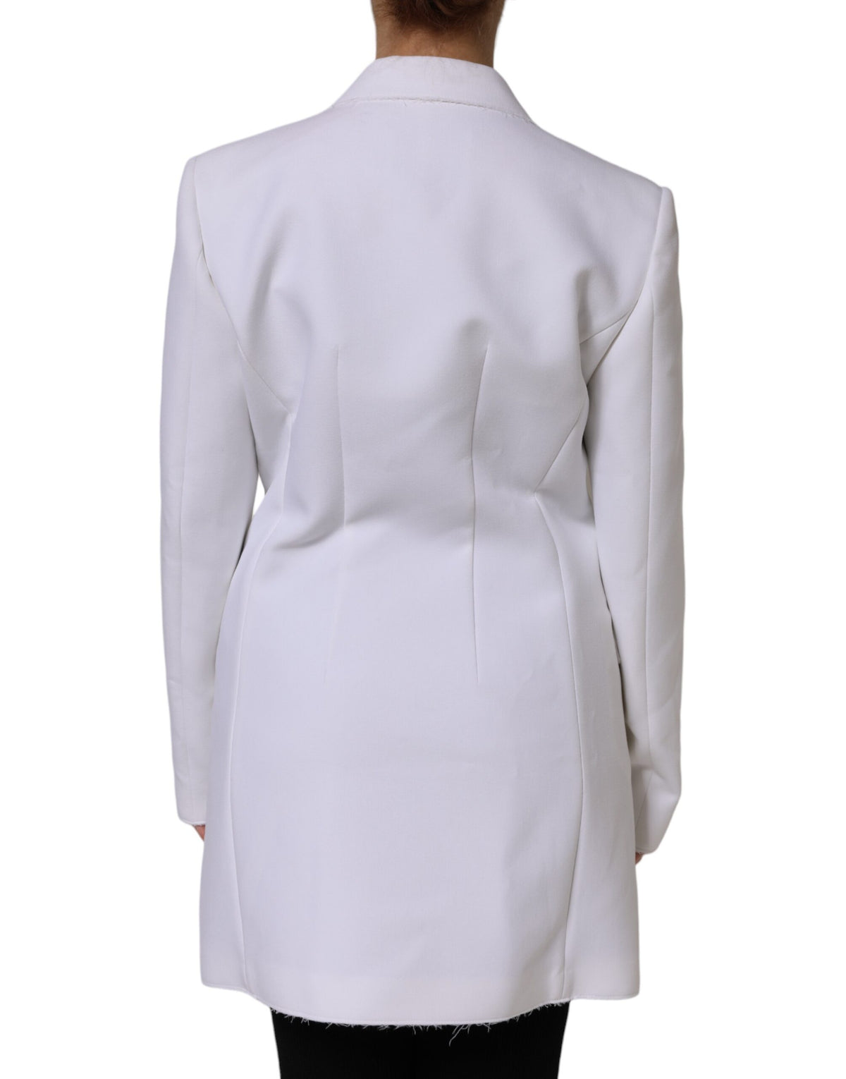 MSGM White Long Sleeves Ruffled Wrap Jacket