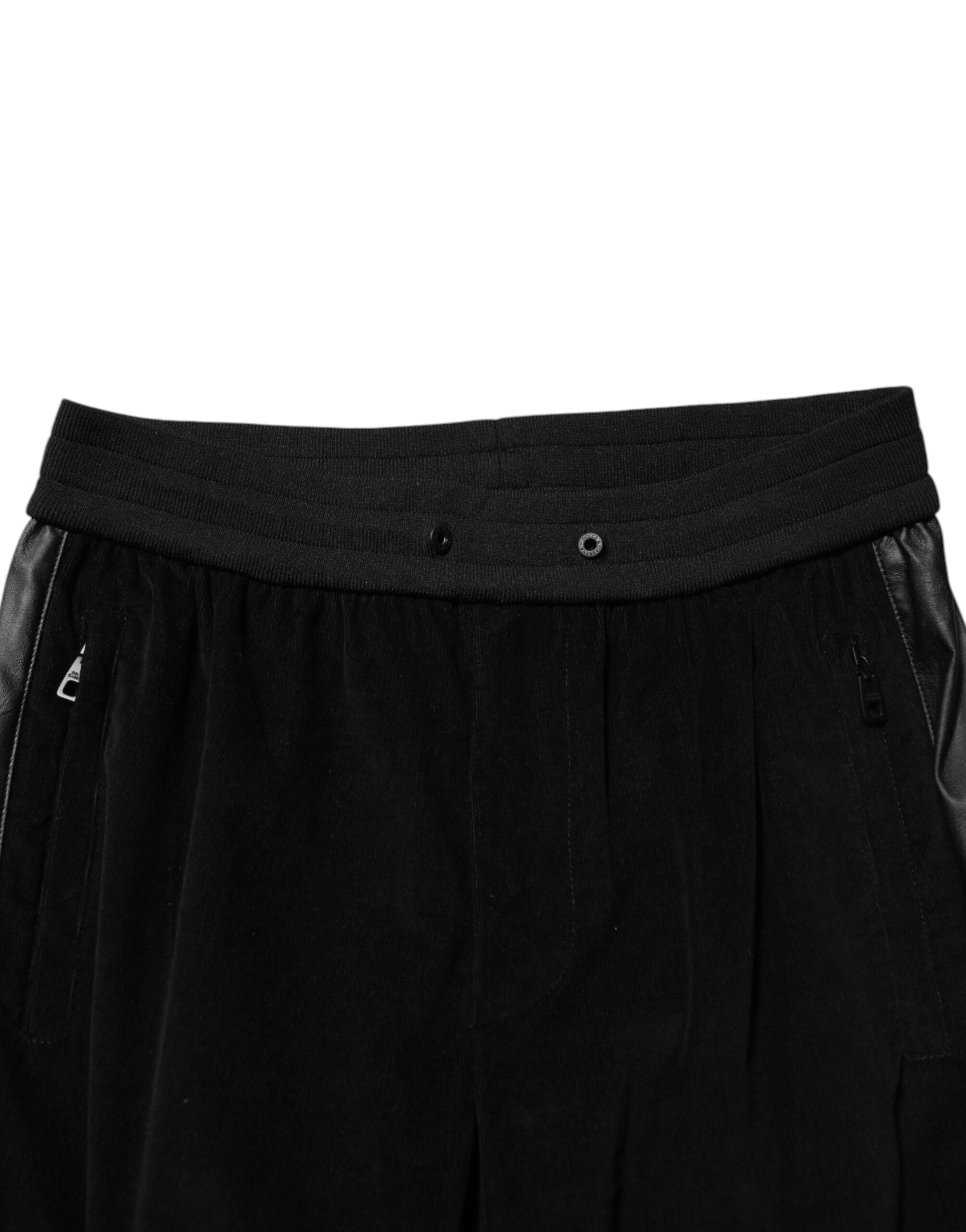 Dolce & Gabbana Black Cotton Cargo Men Jogger Pants