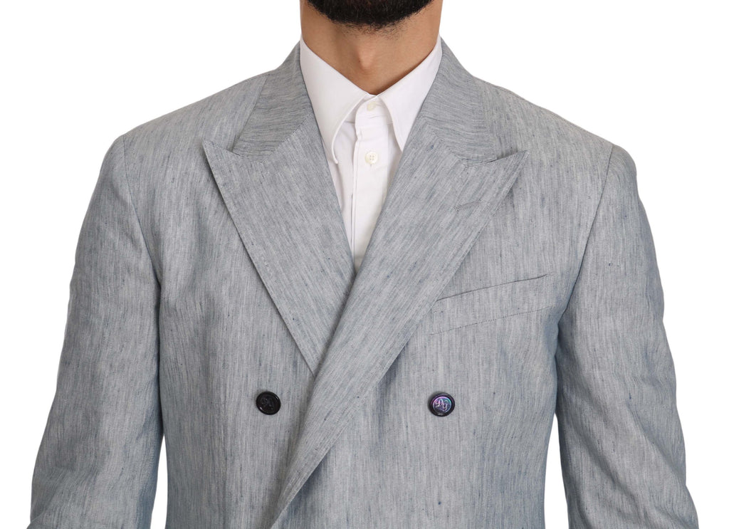 Dolce & Gabbana Blue Flax NAPOLI Jacket Coat Blazer - PreLoved & Luxe