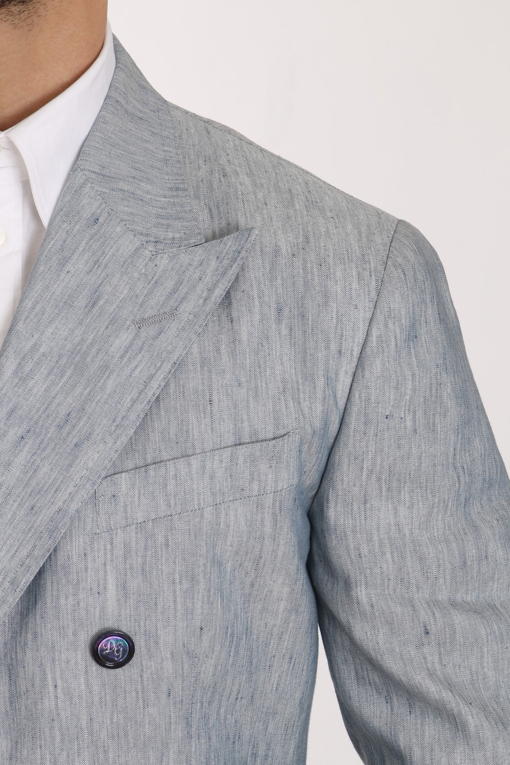 Dolce & Gabbana Blue Flax NAPOLI Jacket Coat Blazer - PreLoved & Luxe