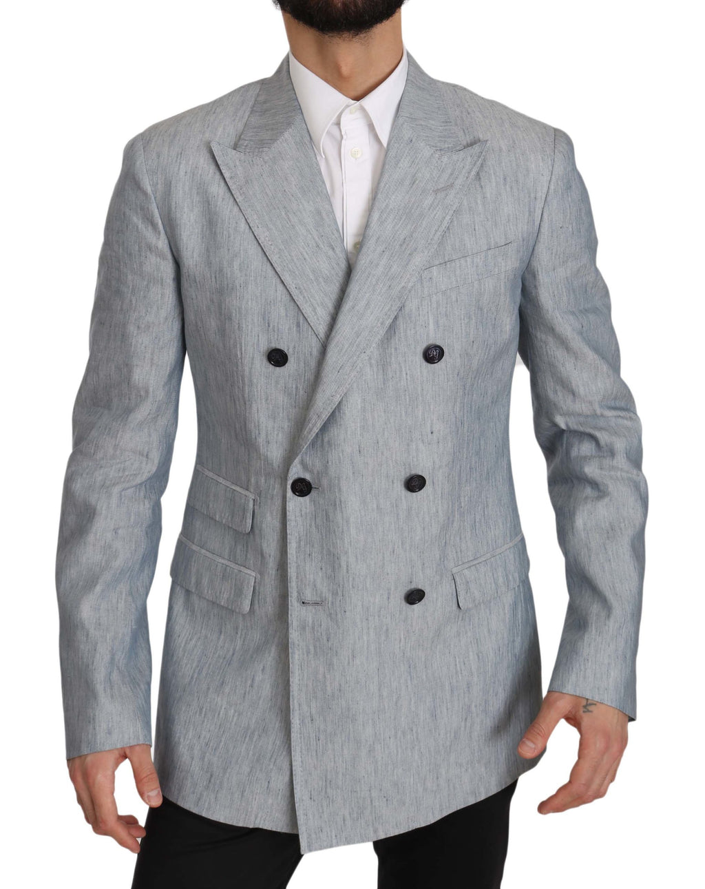 Dolce & Gabbana Blue Flax NAPOLI Jacket Coat Blazer - PreLoved & Luxe