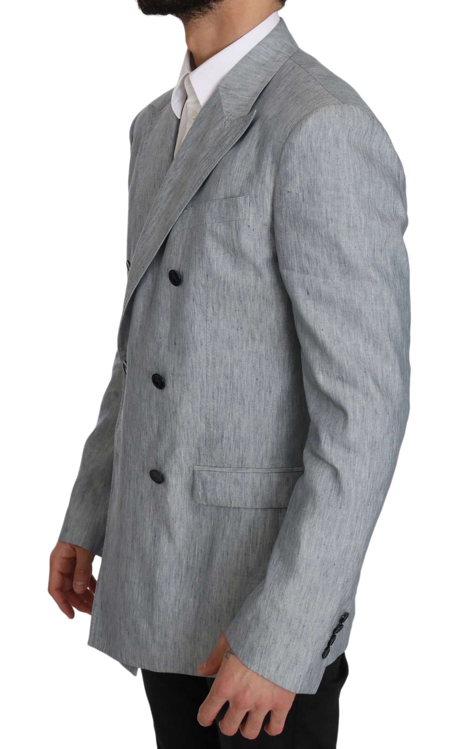 Dolce & Gabbana Blue Flax NAPOLI Jacket Coat Blazer - PreLoved & Luxe