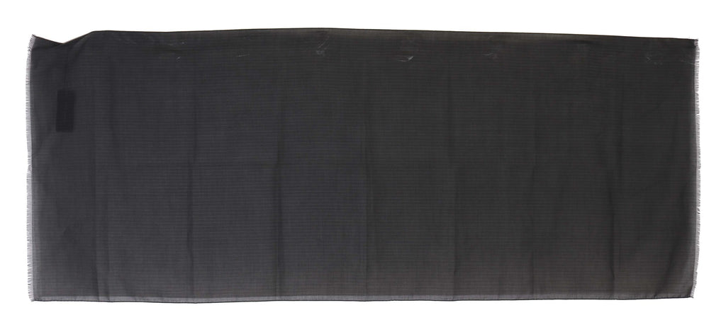 Dolce & Gabbana Gray 100% Wool Striped Pattern Wrap Scarf - PreLoved & Luxe