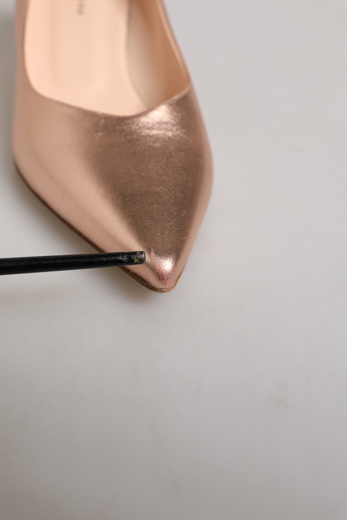 Prosperine Pink Leather Pumps Stiletto Heels Slip On Shoes
