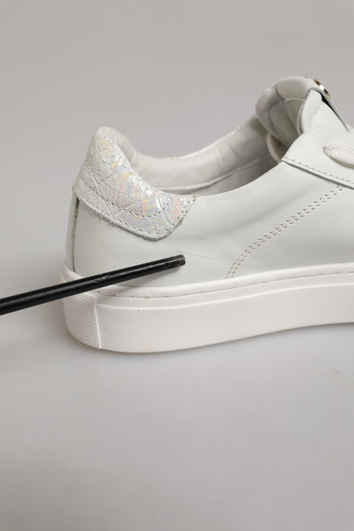 HIDE & JACK White Leather Low Top Lace Up Sneakers Shoes