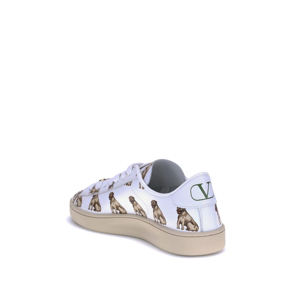 Valentino Garavani White Leather Low Top Sneakers