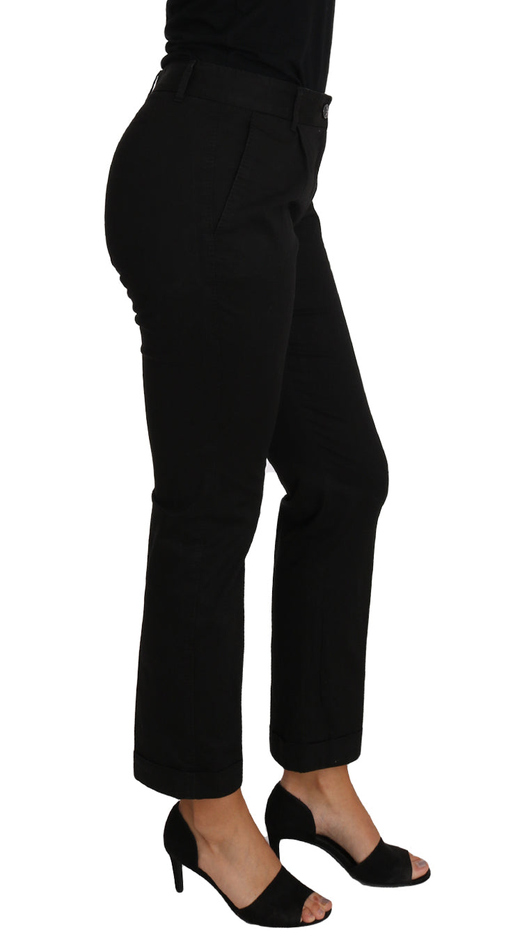 Dolce & Gabbana Black Dress Cropped Straight Straight Pants - PreLoved & Luxe