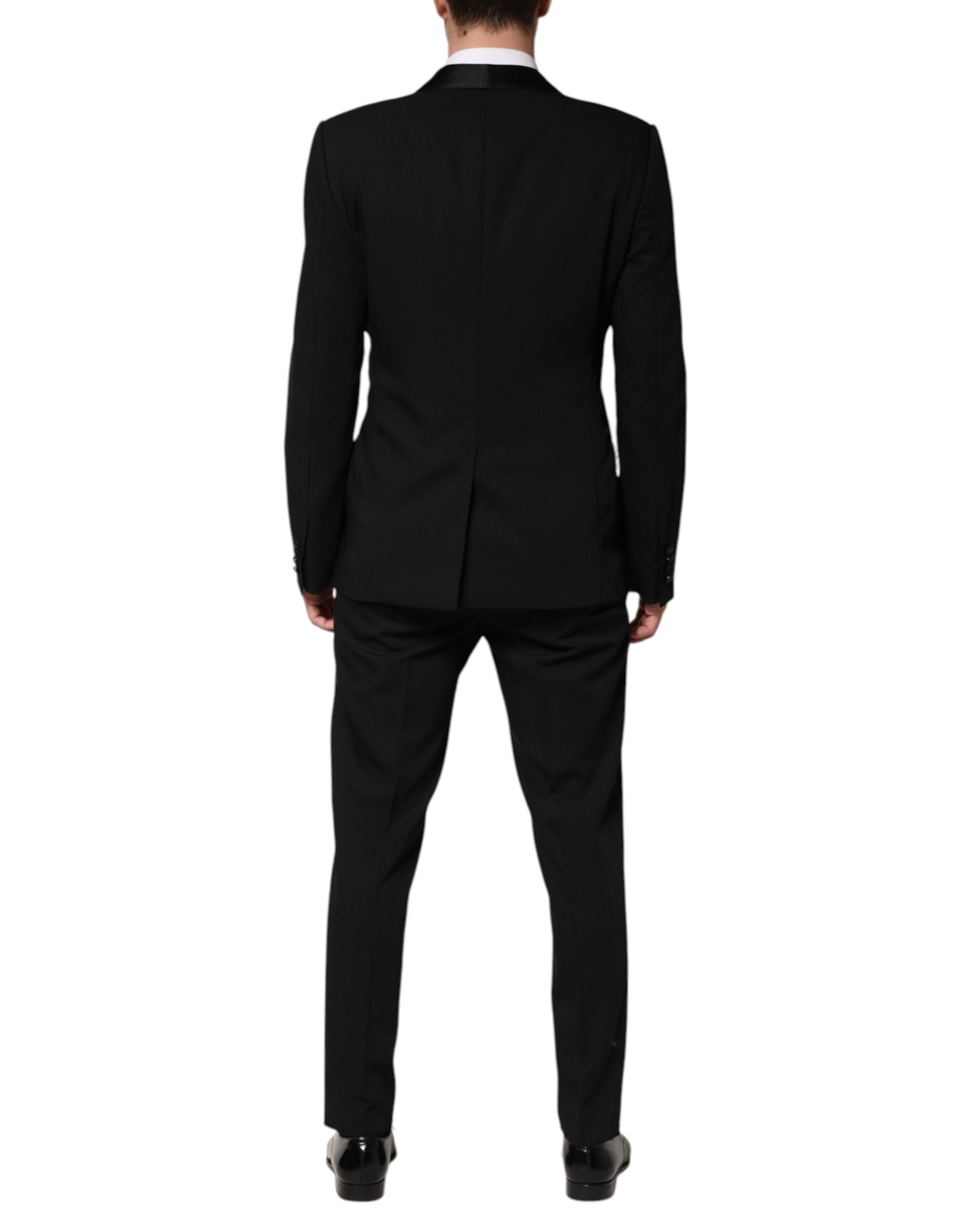 Pre-Owned Dolce & Gabbana Black Wool 3 Piece Single Breasted Suit