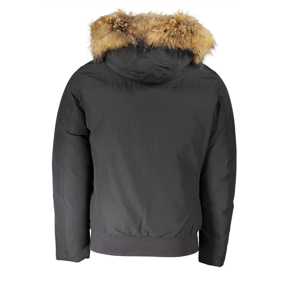 Woolrich Gray Removable Fur-Hooded Men's Jacket