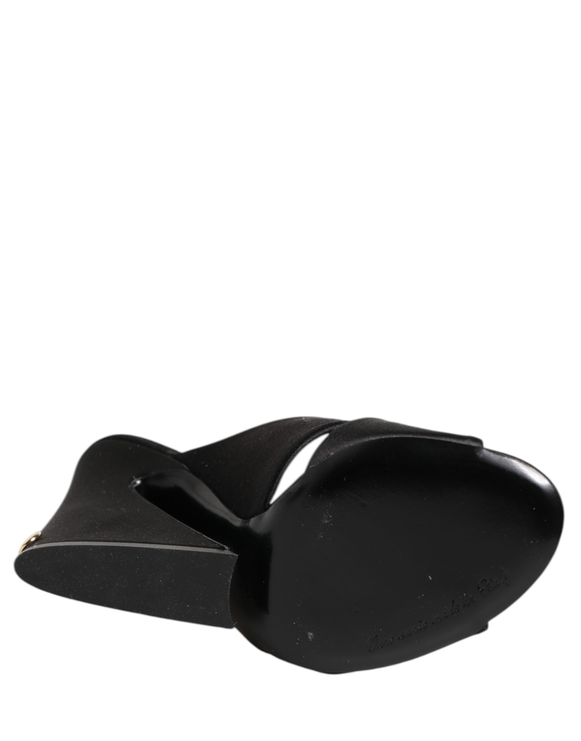 Dolce & Gabbana Black Keira Baroque High Heel Sandals Shoes
