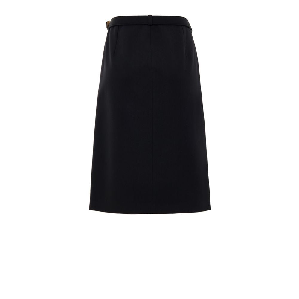 Gucci Black Wool Midi Skirt - PreLoved & Luxe