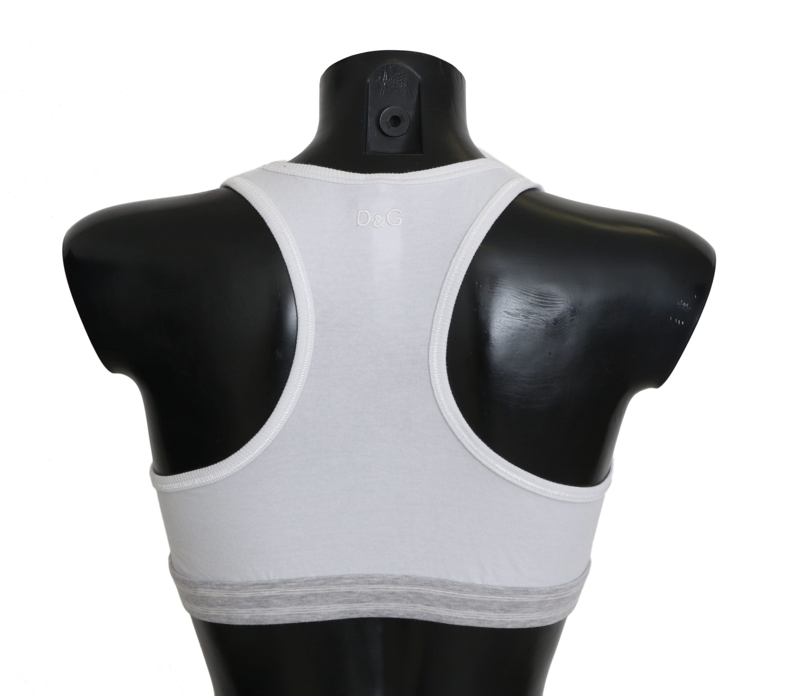 Dolce & Gabbana White Cotton Sport Stretch Bra Underwear - PreLoved & Luxe