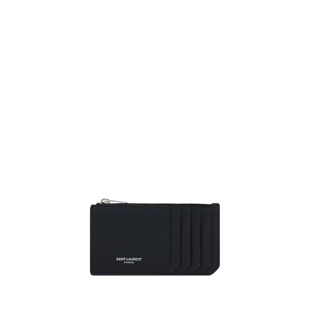 Saint Laurent Black Leather Wallet