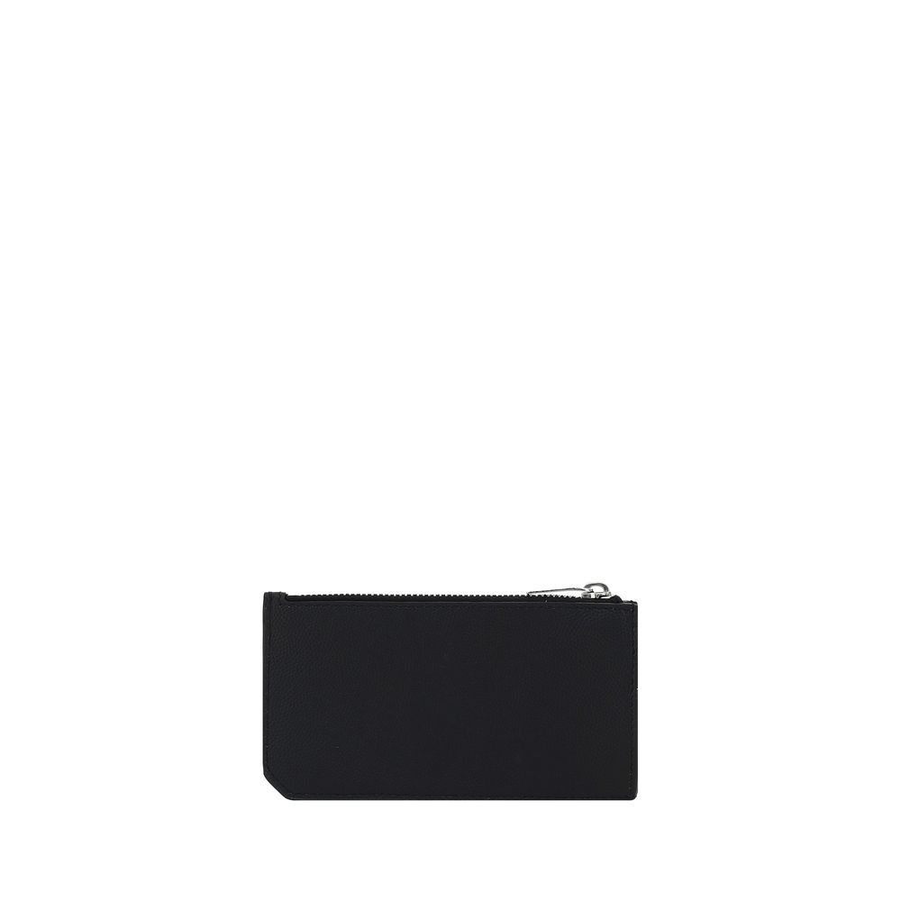Saint Laurent Black Leather Wallet