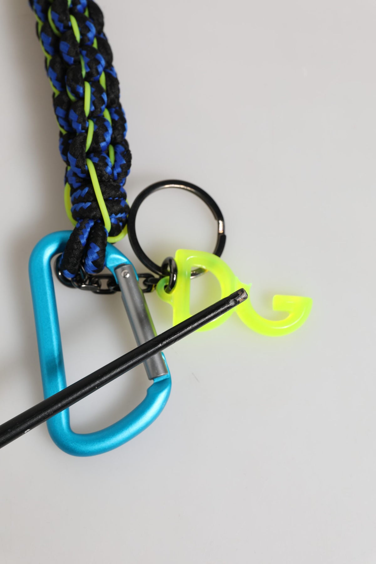 Dolce & Gabbana Multicolor Tape String DG Logo Keychain Keyring