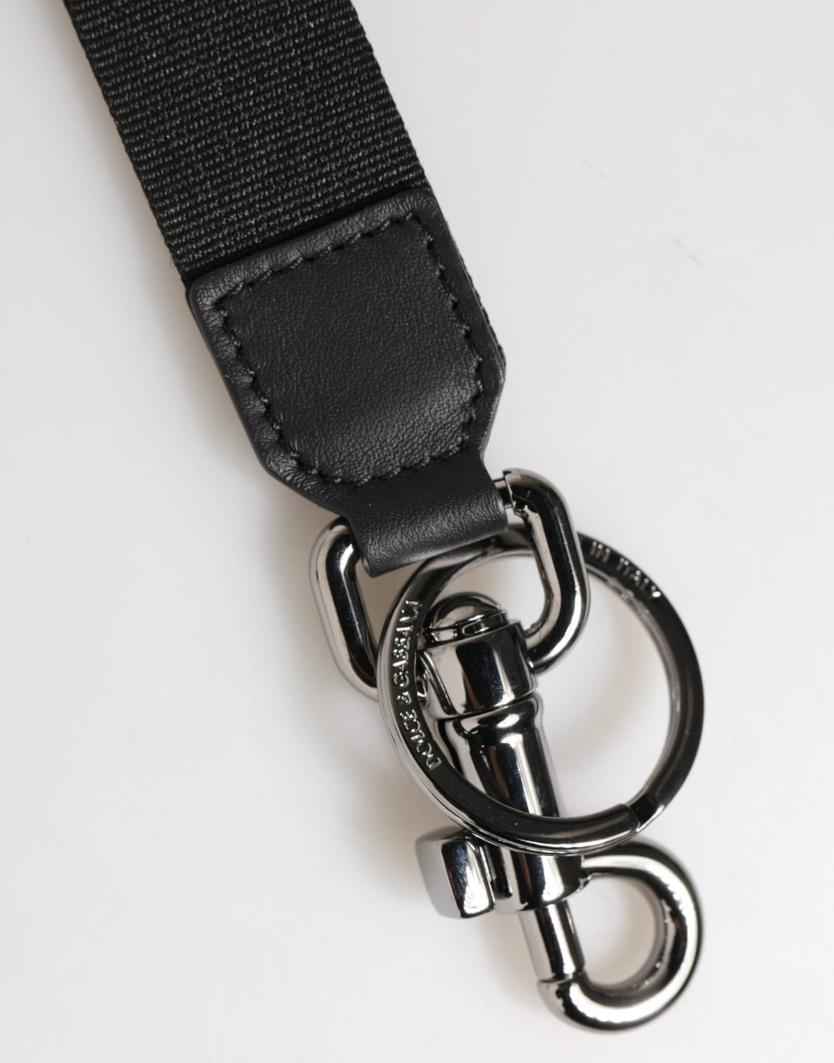 Dolce & Gabbana Black Blue DG Logo Brass Holder Keychain Keyring