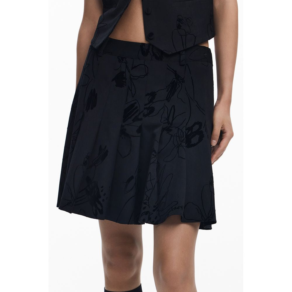 Desigual Black Women Skirt