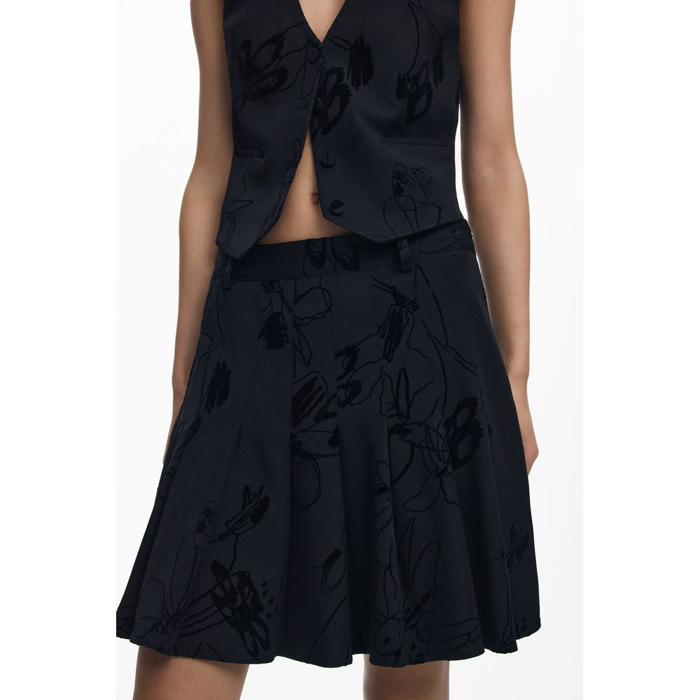Desigual Black Women Skirt